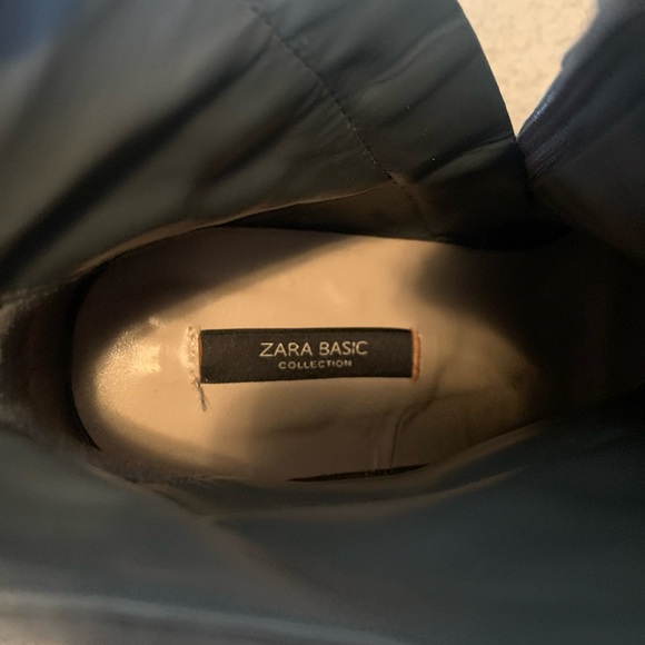 Zara Grey Heeled Ankle Booties - Picture 7 of 8